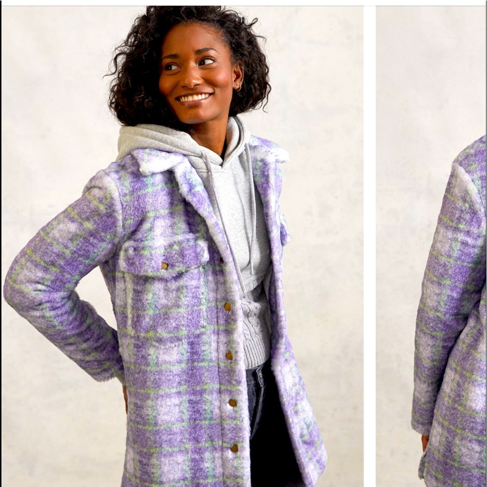 Anthropologie flannel coat